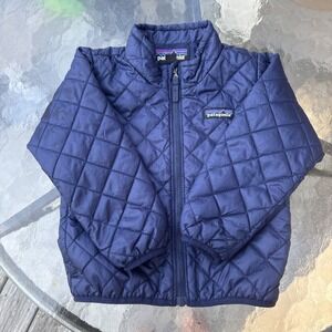 Patagonia Kids Navy Nano Puff Jacket Toddler Size 2T Full Zip Primaloft